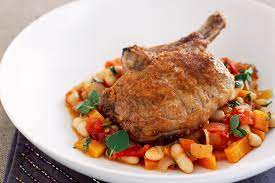 Beans recipe with veal leg