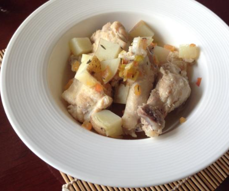 Chicken stew with potatoes recipe