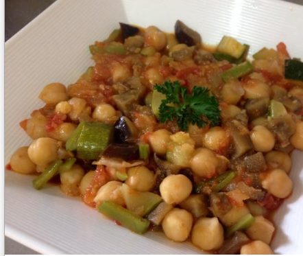 Chickpea stew with vegetables recipe