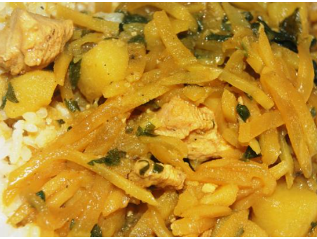 Olluquito recipe with chicken