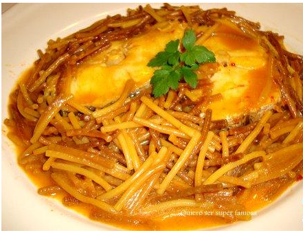 Recipe for Arrossejat with noodles from Tarragona