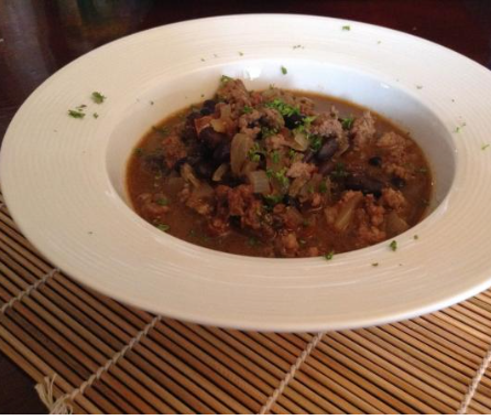 Recipe for black bean stew with meat