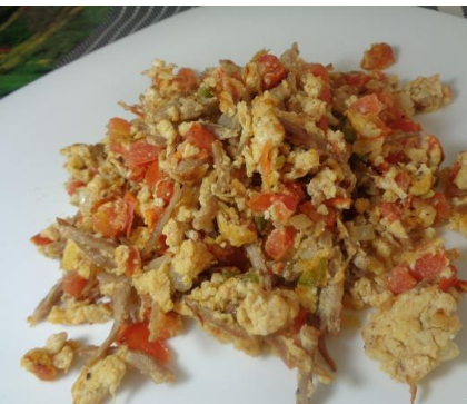 Recipe of Machacado or machaca with egg