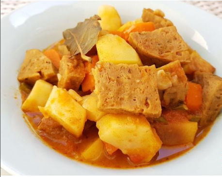 Seitan stew with potatoes recipe