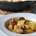 Stewed potatoes with marinated ribs recipe