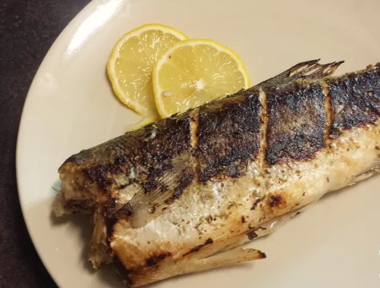 Grilled Whole Sea Bass Recipe - FoodsDiary