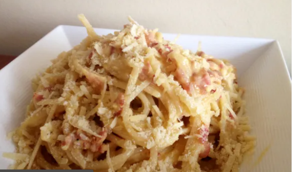 Spaghetti Carbonara Recipe with Cream
